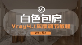 白色包房Vray4.1灰度调节教程
