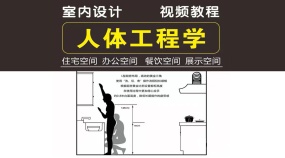 室内外设计人体工程学家具尺寸餐厅办公展示空间比例尺规格视频教程