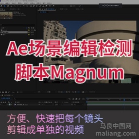 Ae场景编辑检测脚本Magnum剪辑视频#ae插件