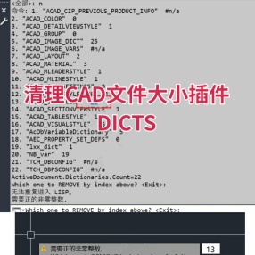 清理CAD文件大小插件DICTS
